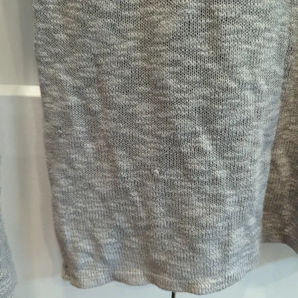ONE SEPTEMBER Anthropologie gray knit and lace pull-over crewneck sweater - Picture 6 of 7